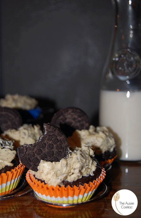 Gluten Free Cookies and Cream Cupcakes