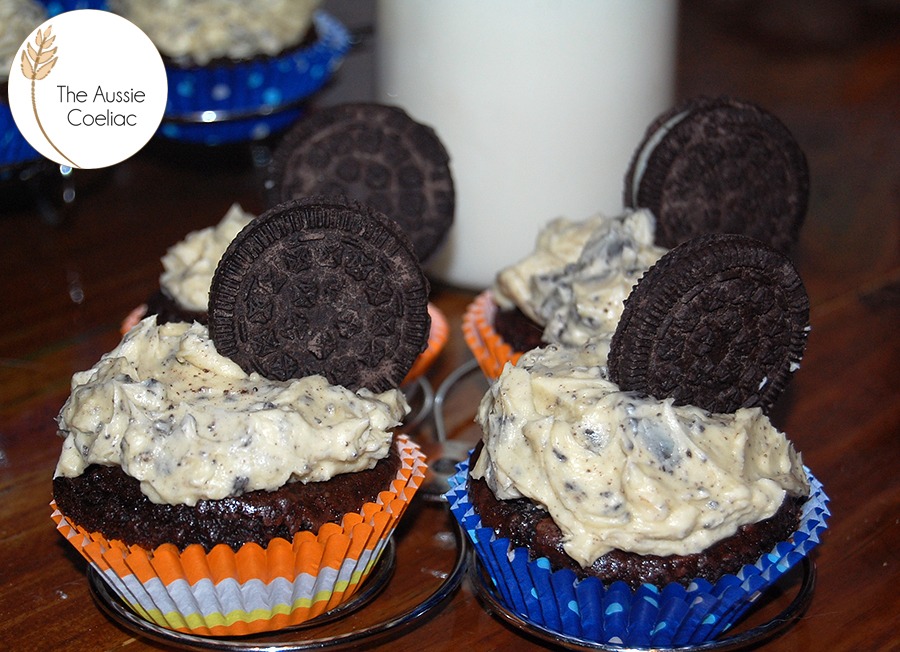 Gluten and Egg Free Cookies and Cream Cupcakes