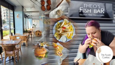 Theo's Fish Bar in Brunswick West Feature with the range of food, the aussie coeliac and signage
