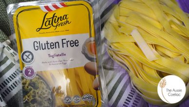 GF Latina Fresh Tagliatelle pasta packet and dry pasta